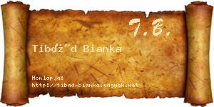 Tibád Bianka névjegykártya