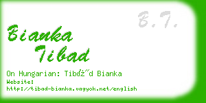 bianka tibad business card